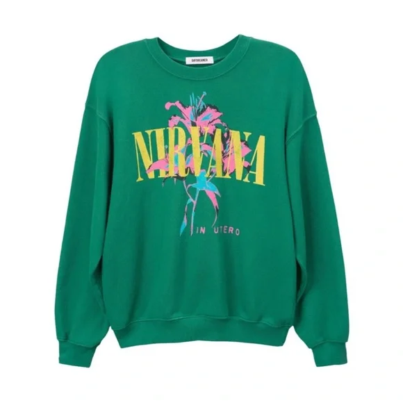 DAYDREAMER Nirvana Lilies Boyfriend Crew Size XS NWT MSRP $158 - Picture 3 of 8